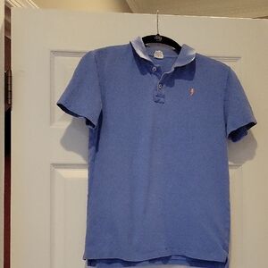 J Crew Factory Crewcuts Boy's Blue Polo Shirt, Size 14, EUC